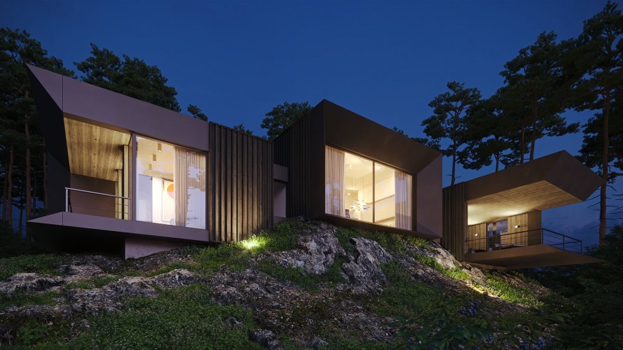 Хайтек в Норвегии с плоской крышей