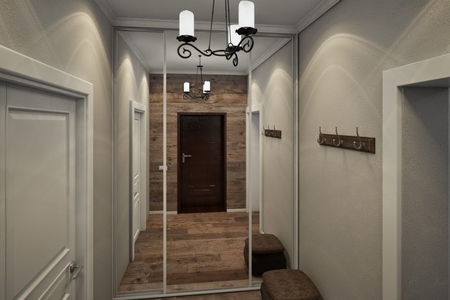 Узкий коридор в стиле Неоклассика