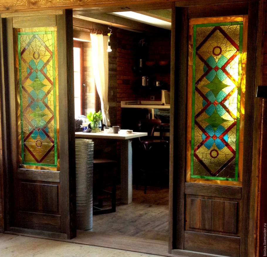Витраж Тиффани в интерьере