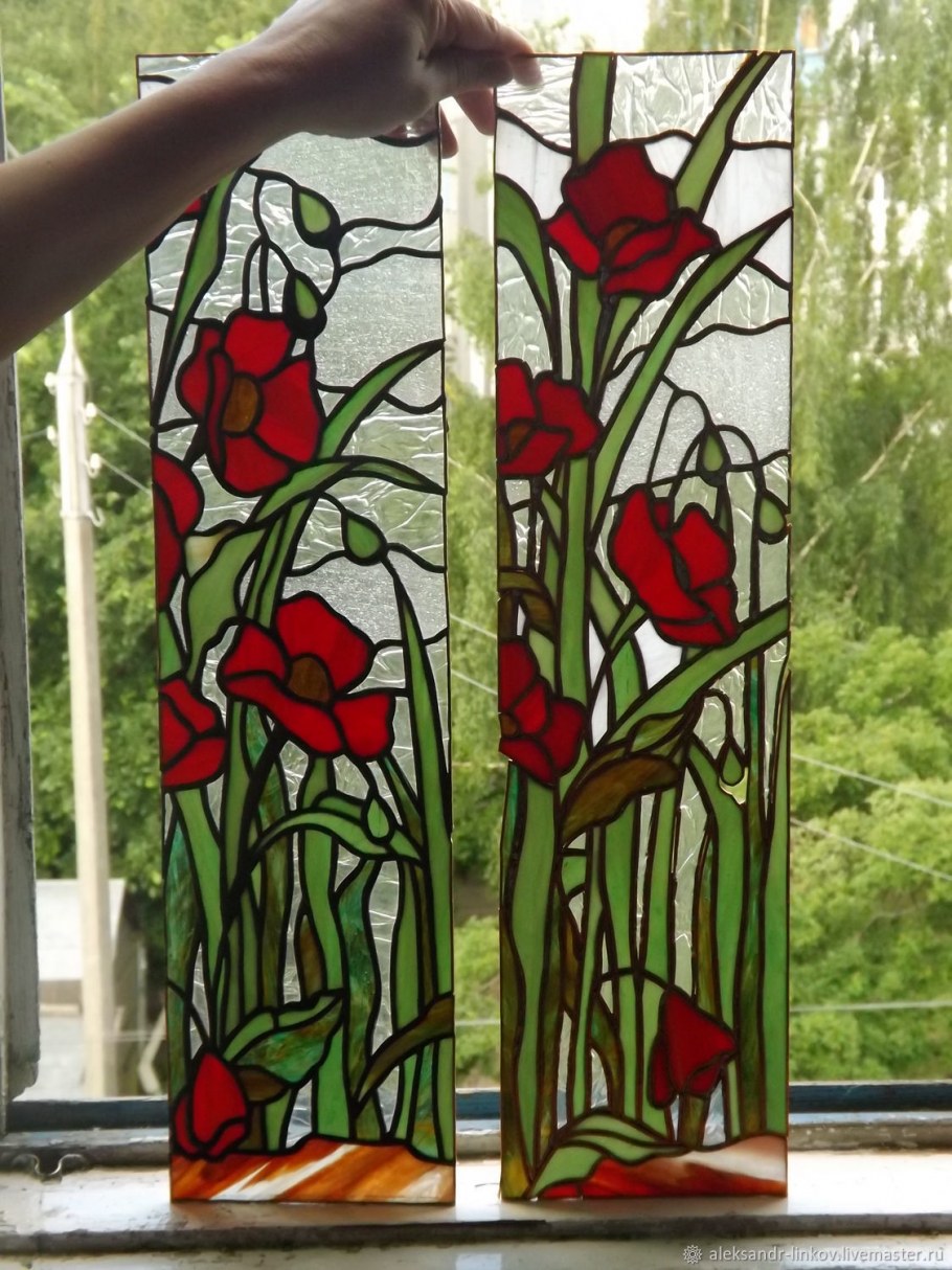 Классический паяный витраж. Витраж Тиффани