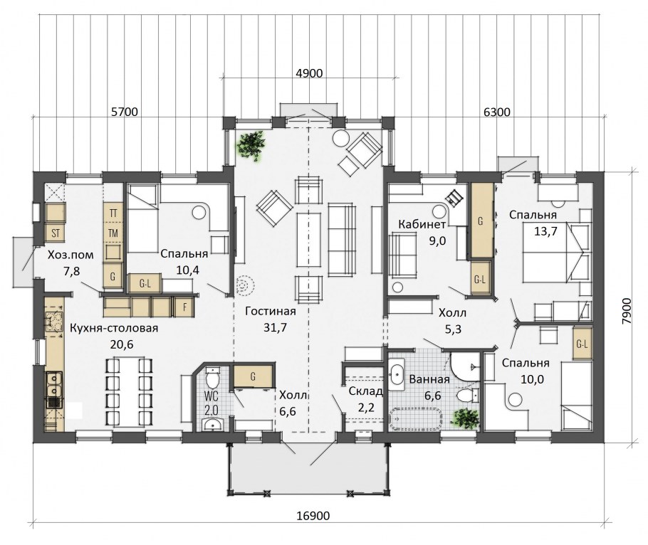 Планировка финских домов одноэтажных 150 м2