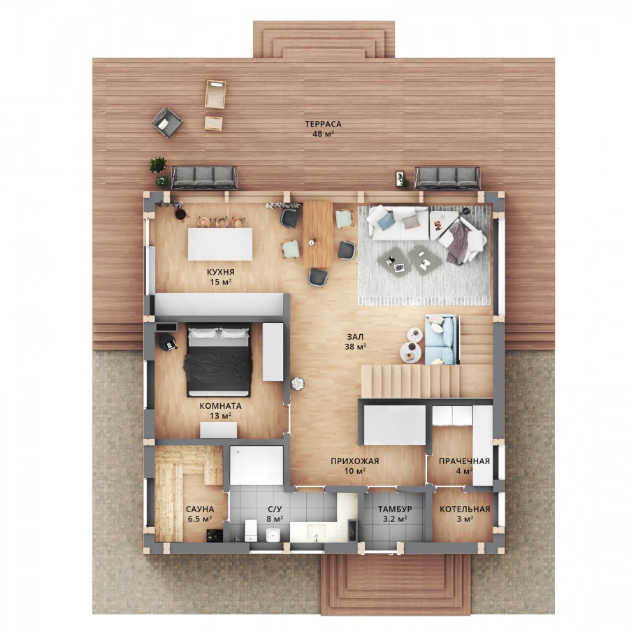 Скандинавский проект дома планировка