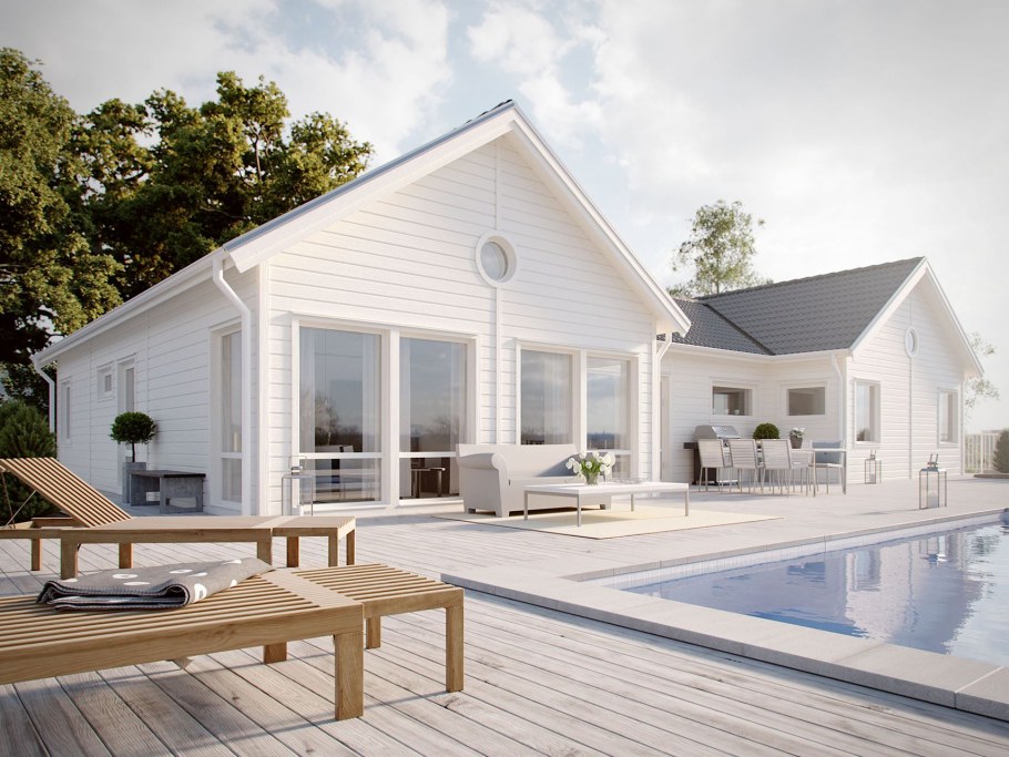 Скандинавский одноэтажный дом