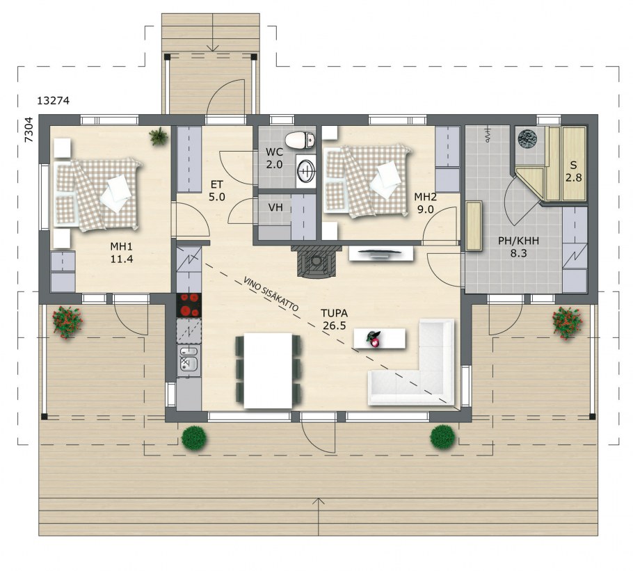 Финский дом Aava 80