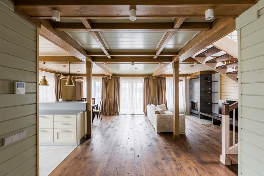 Дом из сруба вид изнутри