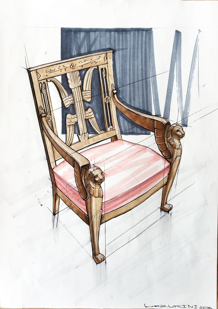 Скетчинг мебель