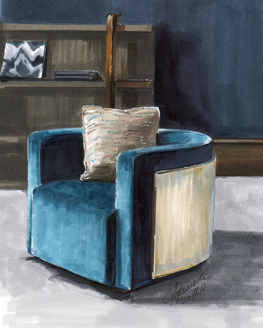 Мебель акварель