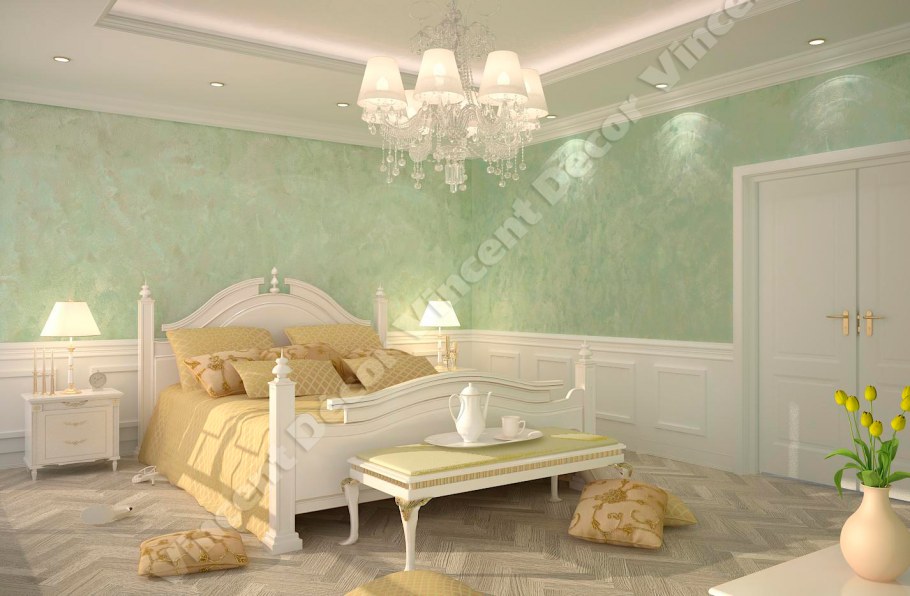 Венецианская штукатурка фисташкового цвета