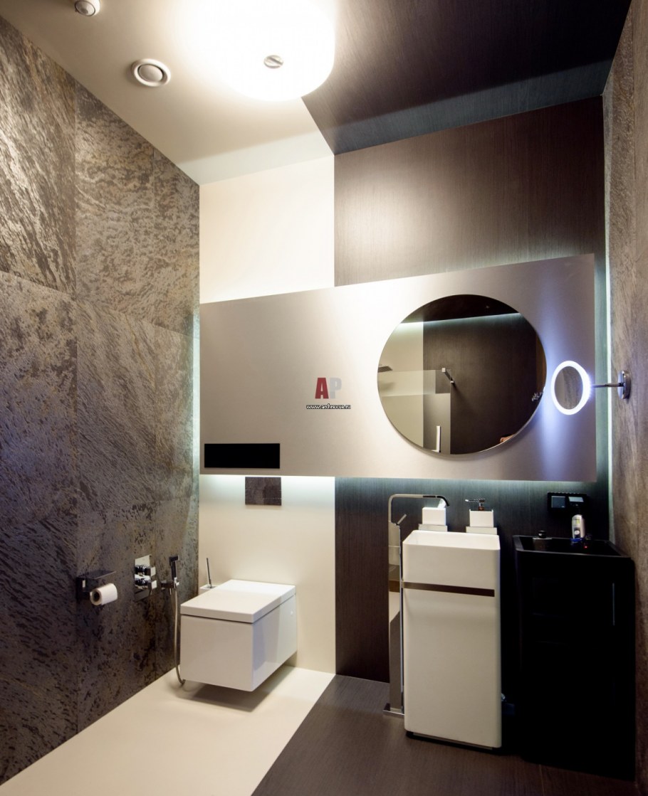 Интерьер маленькой ванной