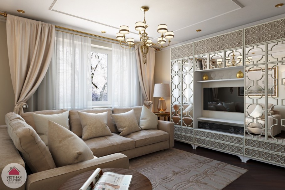 Однокомнатная квартира в стиле современная классика