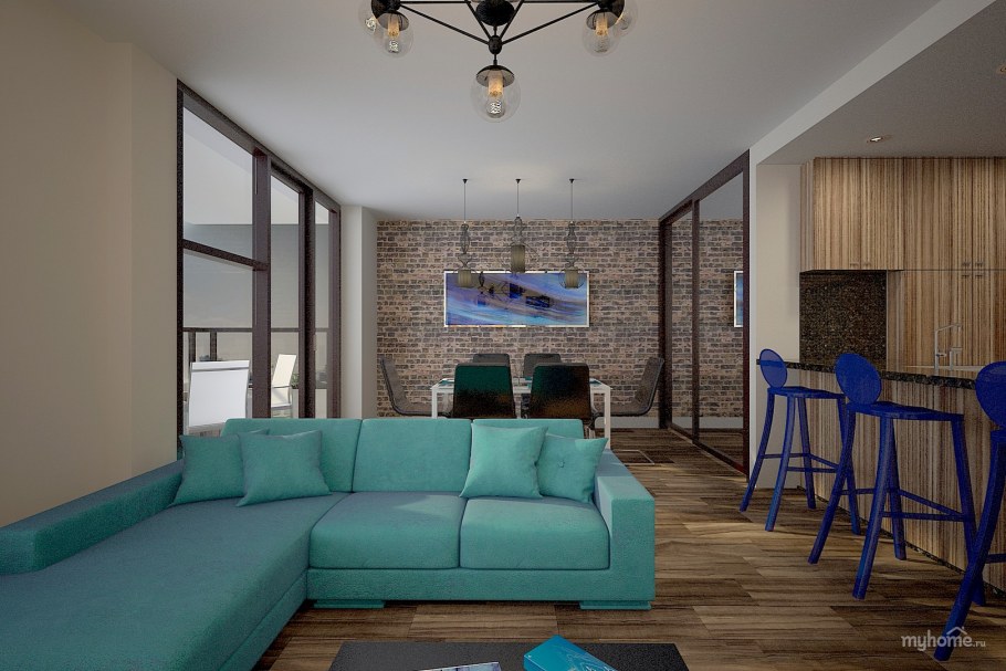 Лофт бирюзовый