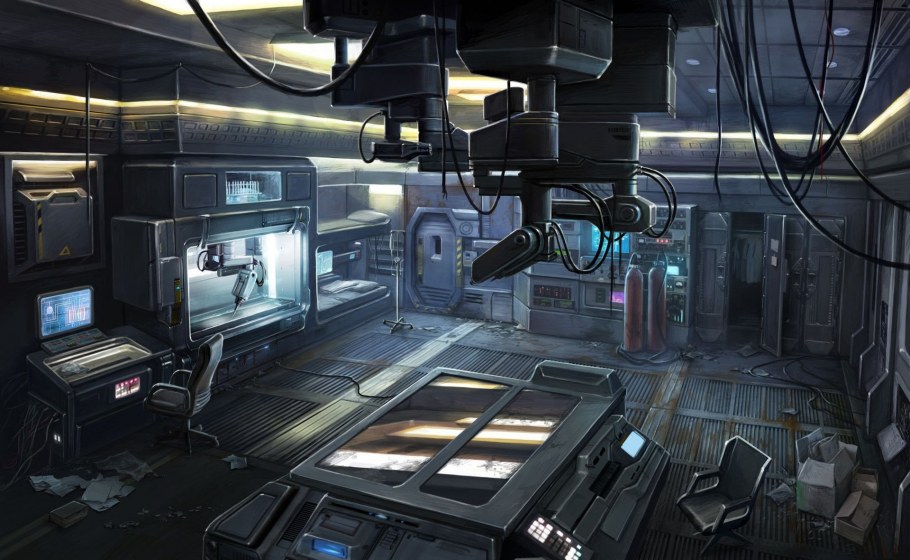 Киберпанк Sci Fi полевой цех