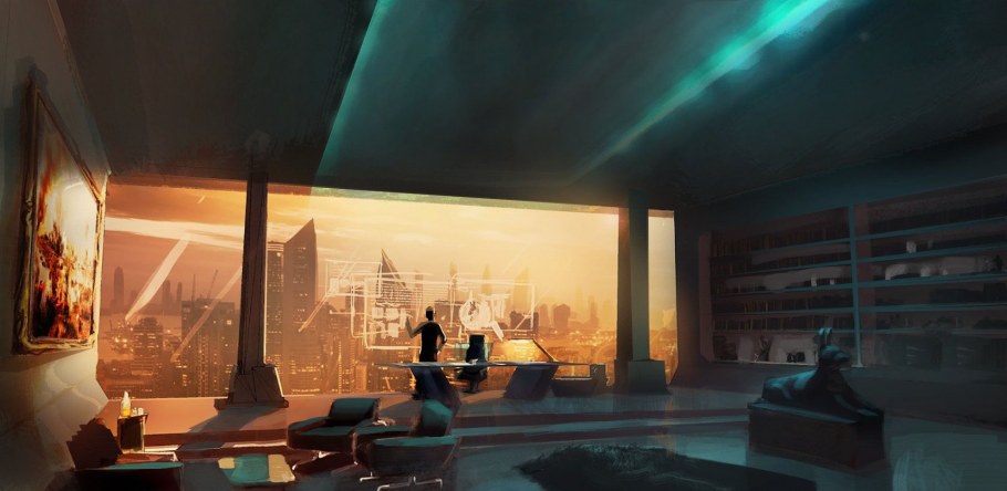 Офис в стиле киберпанк