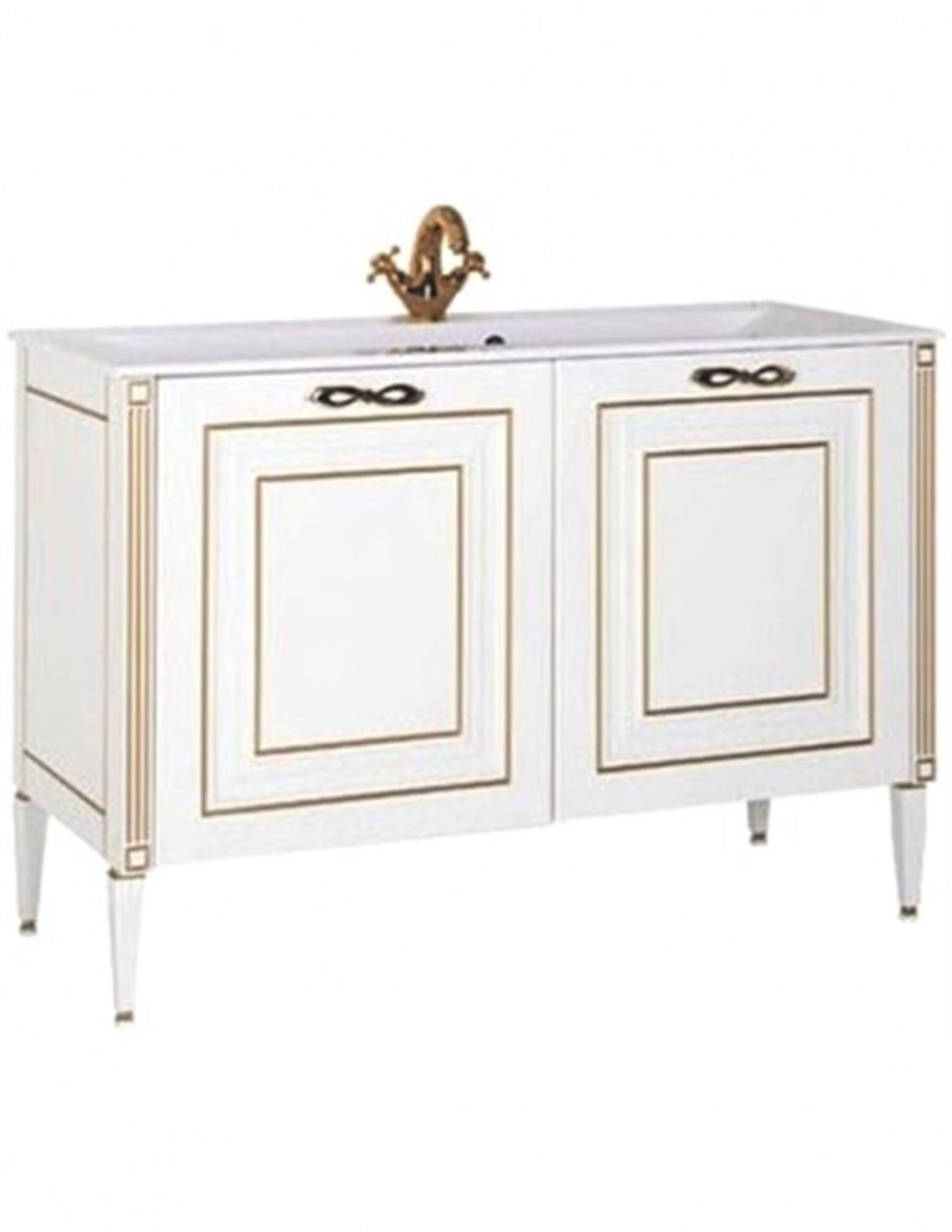 Тумба 90 Паола белый/патина золото 186116