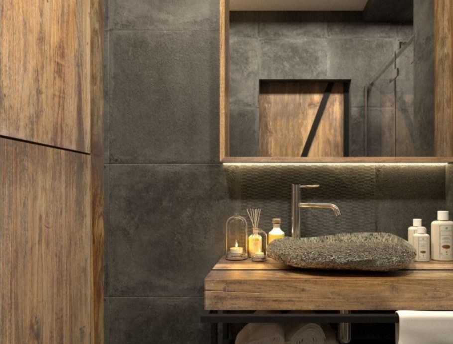 Плитка 20x60 лофт ванная