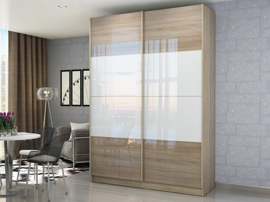 Марвин-3 СТЛ.299.05 шкаф-купе 2дв. 1632 Белый/белый глянец