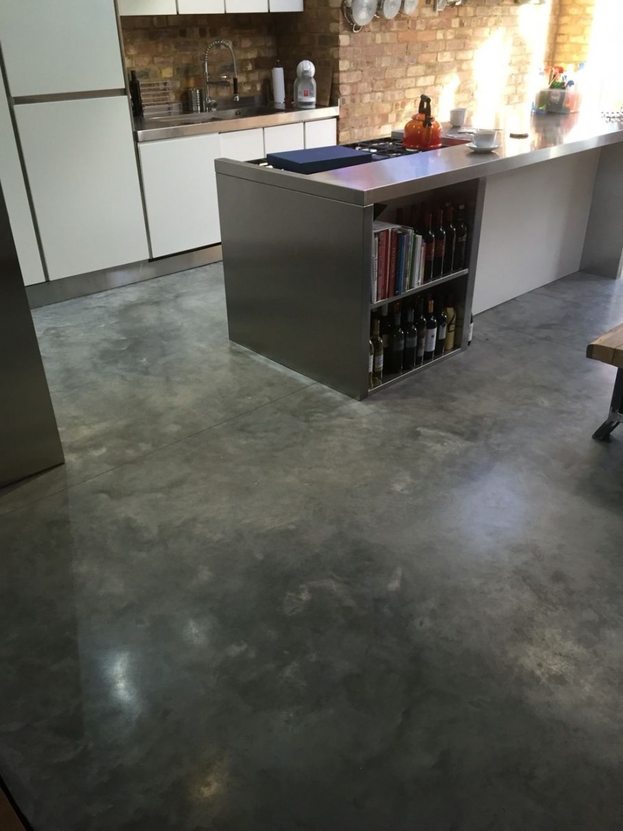 Наливной пол под бетон лофт