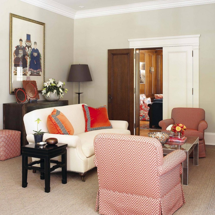 Фьюжн в интерьере гостиной