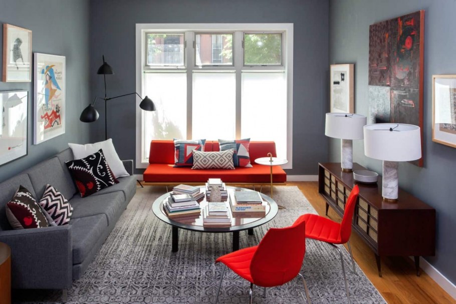 Яркие акценты в интерьере