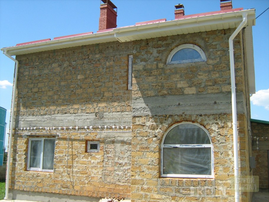 Крымский ракушечник стены