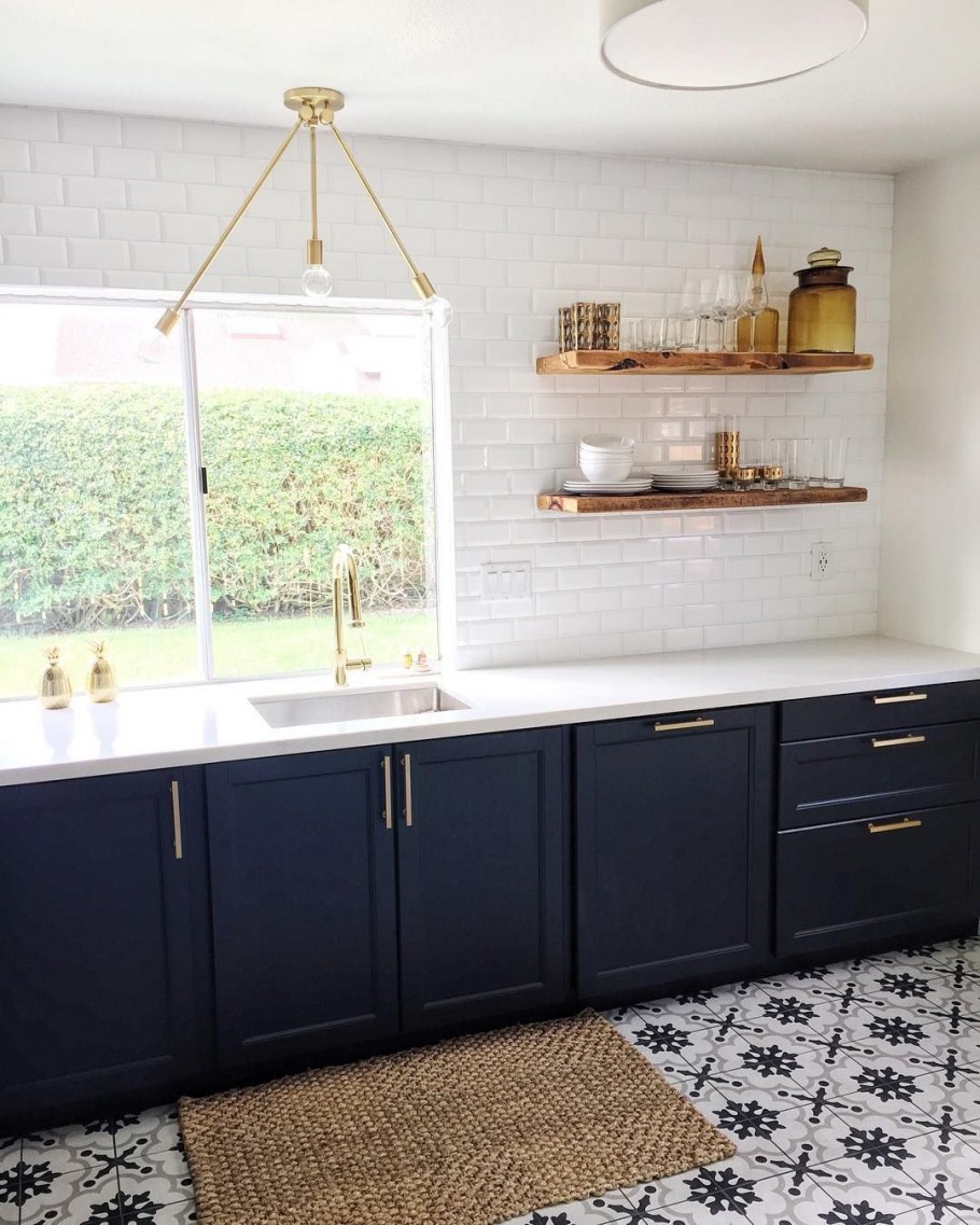 Кухня икеа Акстад синяя