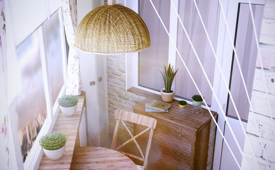 Интерьер лоджии 6 метров