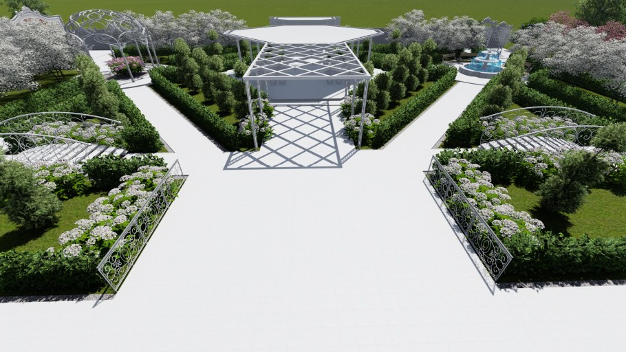 Озеленение парковой зоны