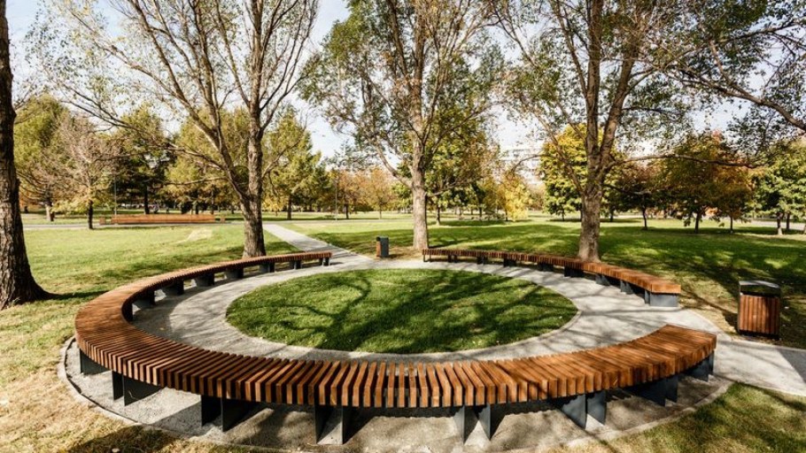 Ландшафт Парковая зона лавочки