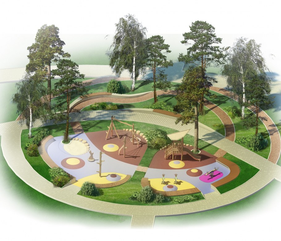 Макет парковой зоны