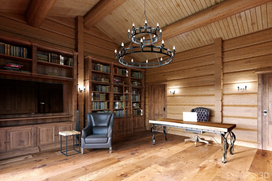 Дом из лафета интерьер