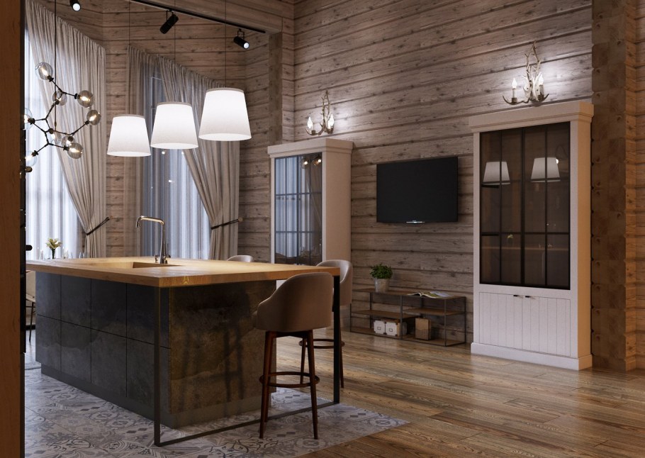 Норвежский стиль деревянного дома