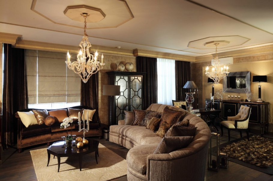 Ар деко интерьер гостиной