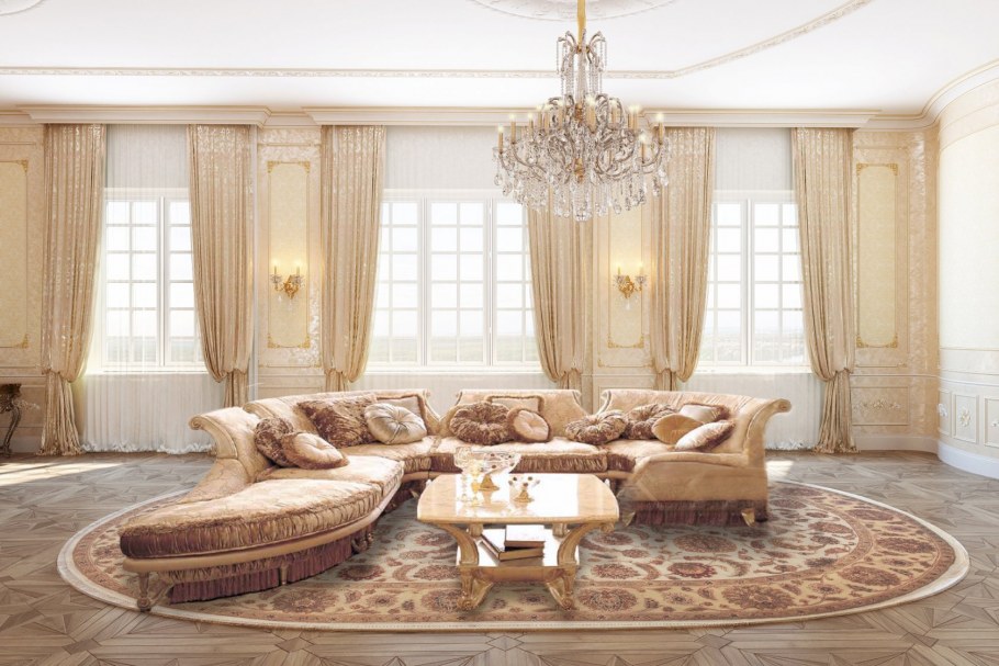 Абстракция в классическом французском интерьере