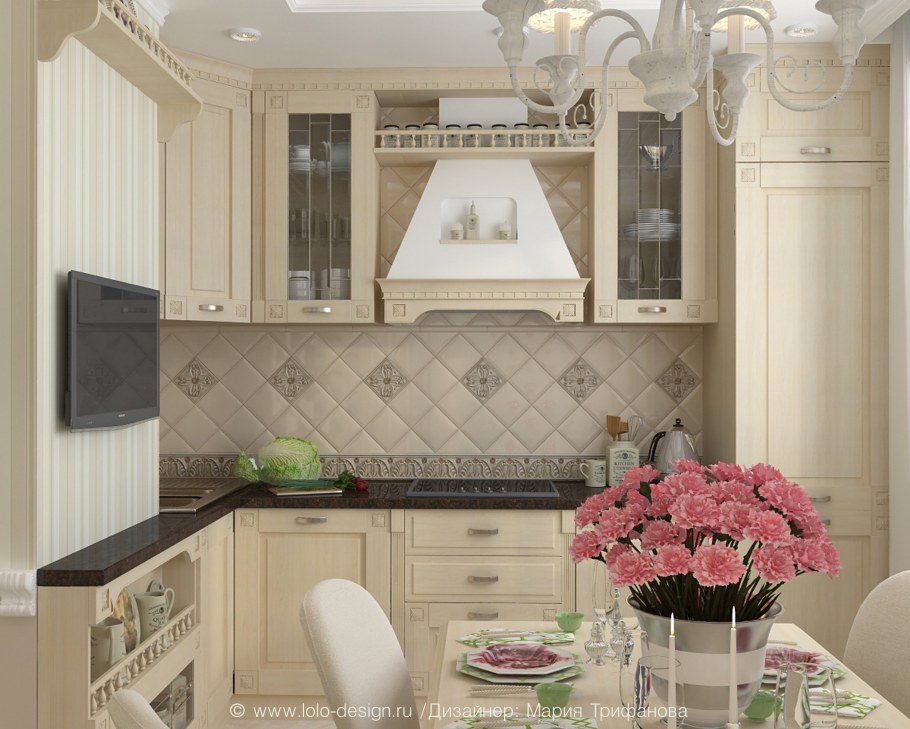 Кремовая кухня