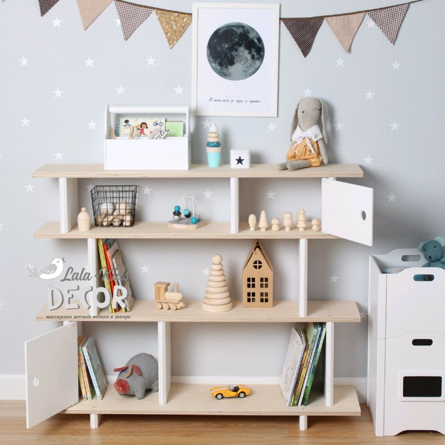 Стеллаж в стиле Сканди