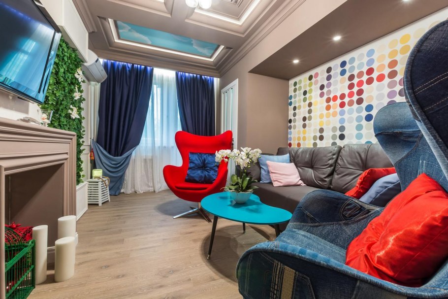 Интерьер в стиле поп арт гостиная