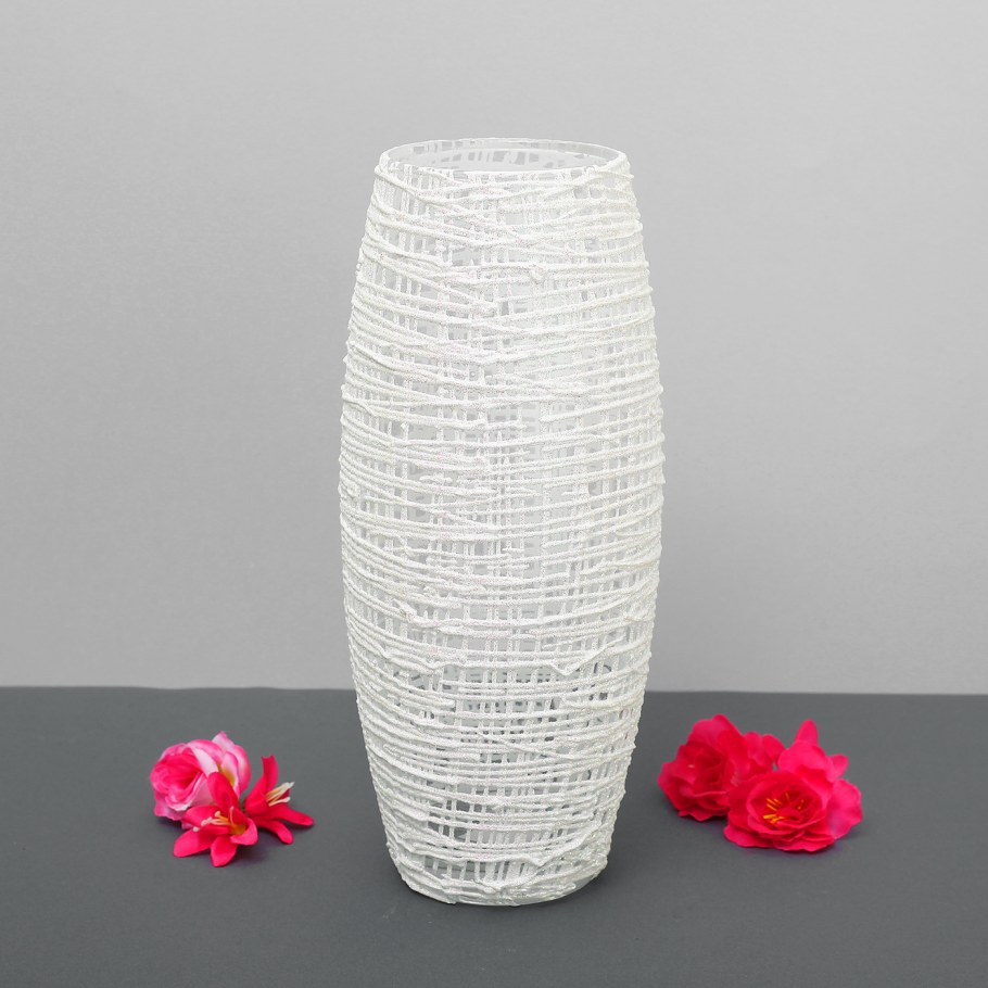 Ваза "узор нити" 8х11х25 см