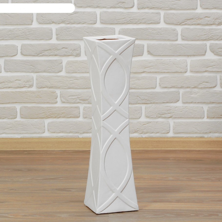 Ваза белая Галион керамика 60см