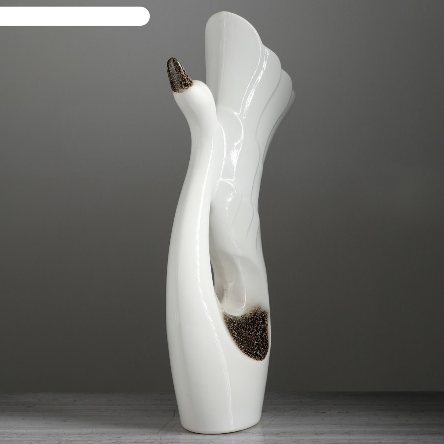 Ваза керамика Глория 20см белый