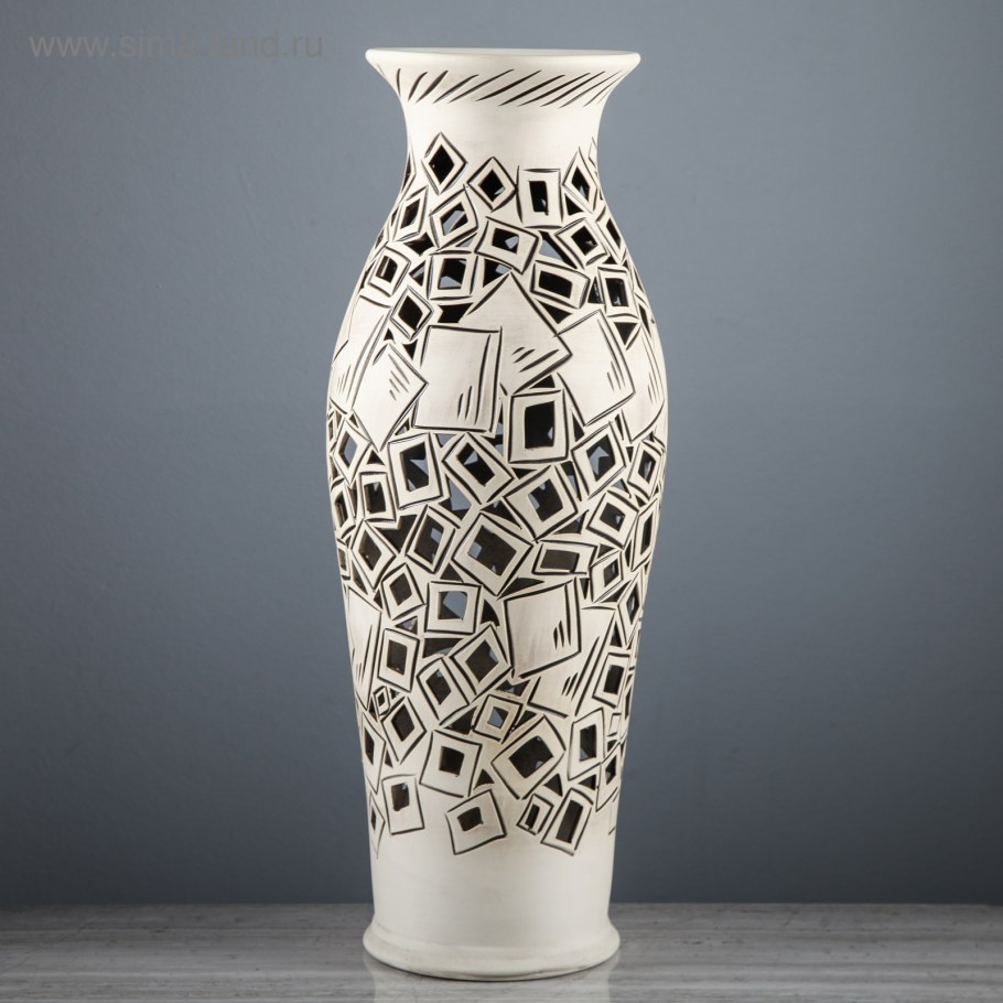 Ваза напольная Эллада резка 65 см