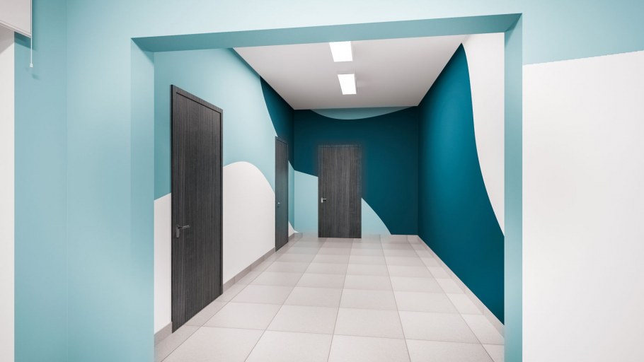 Прихожая в ярких тонах