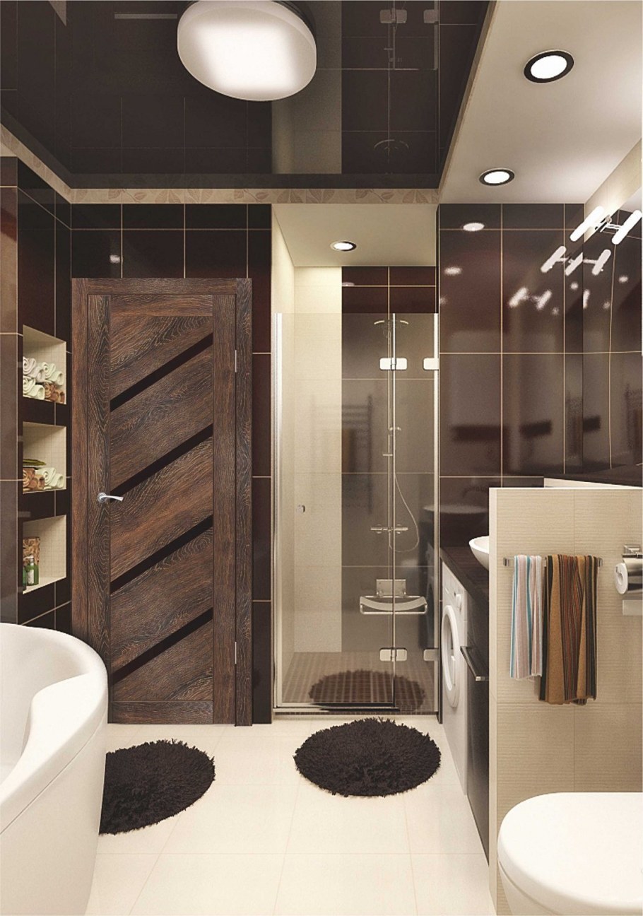 Ванная комната в коричневом цвете