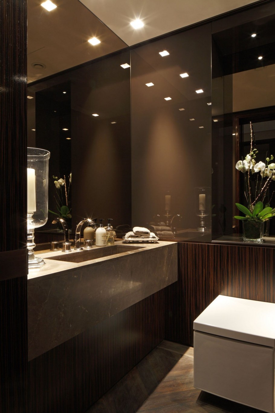 Ванная в коричневом цвете