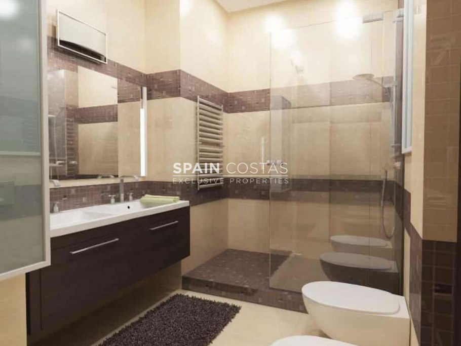 Ванная в кофейно бежевых тонах