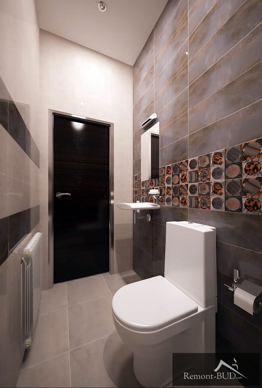 Туалет в шоколадных тонах