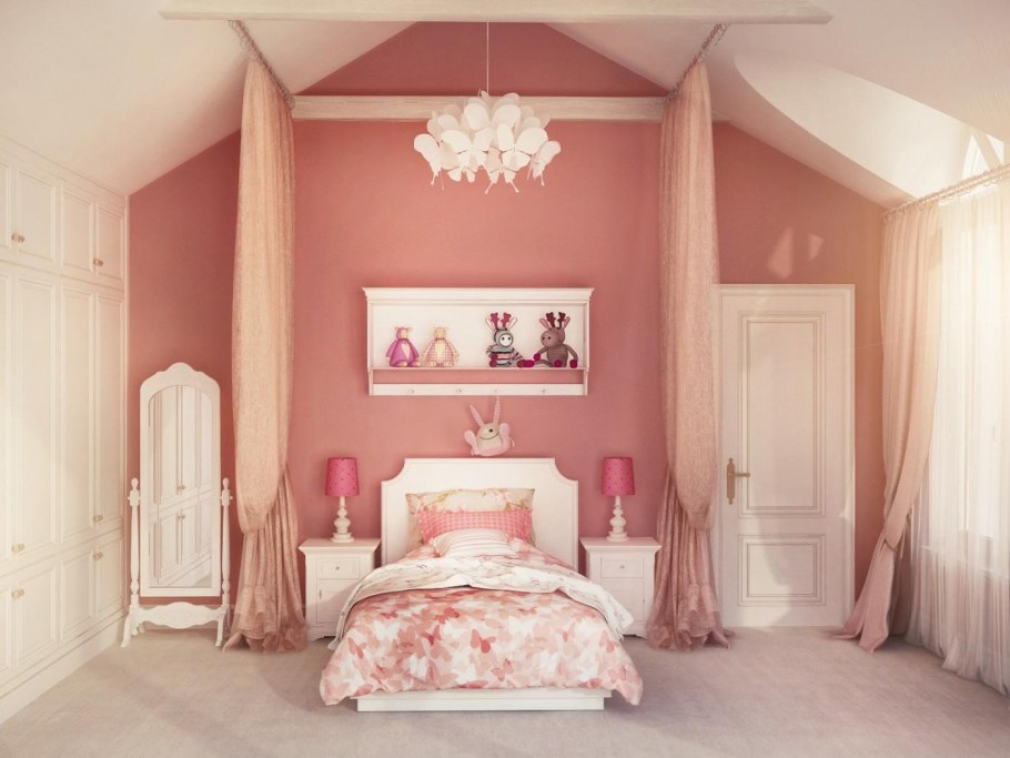 Спальня в розовом стиле