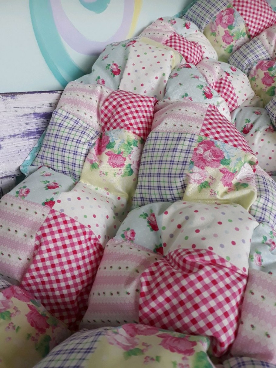 Объемное одеяло из лоскутков