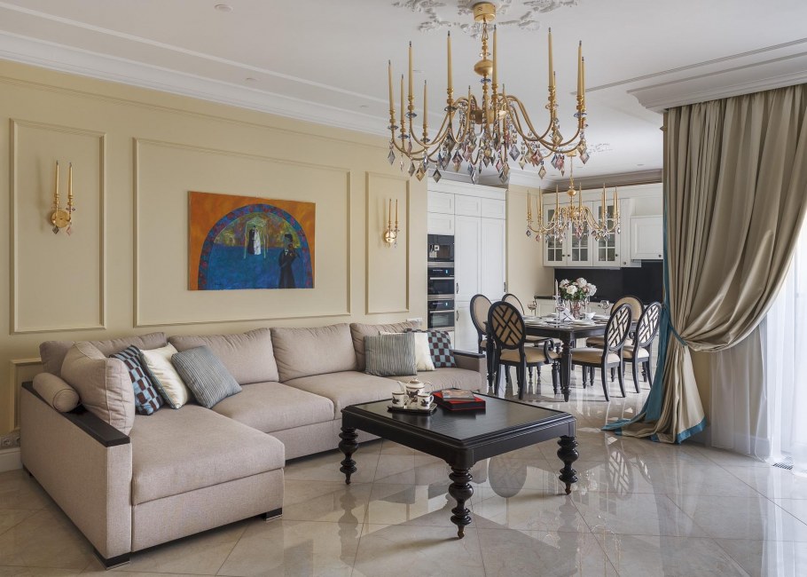 Гостиная американская Неоклассика