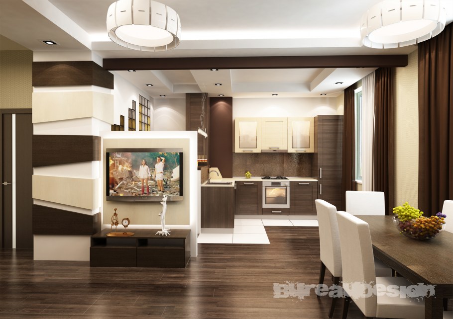 Интерьер в шоколадных оттенках