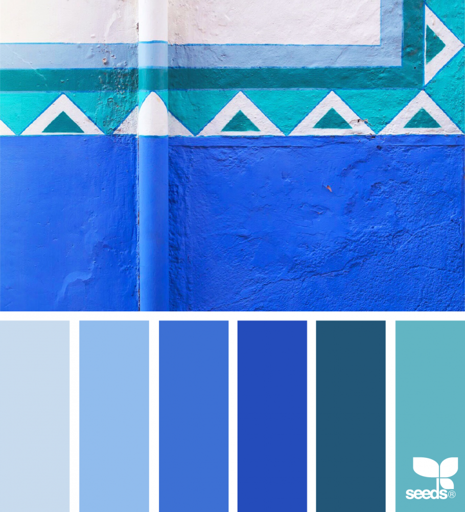 Сочетание с голубым цветом